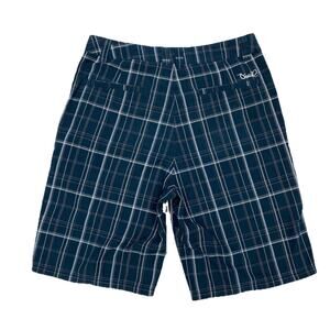 O’Neill Men’s Plaid Shorts Blue White Check Size 32 Casual Golf Skate Surf Style